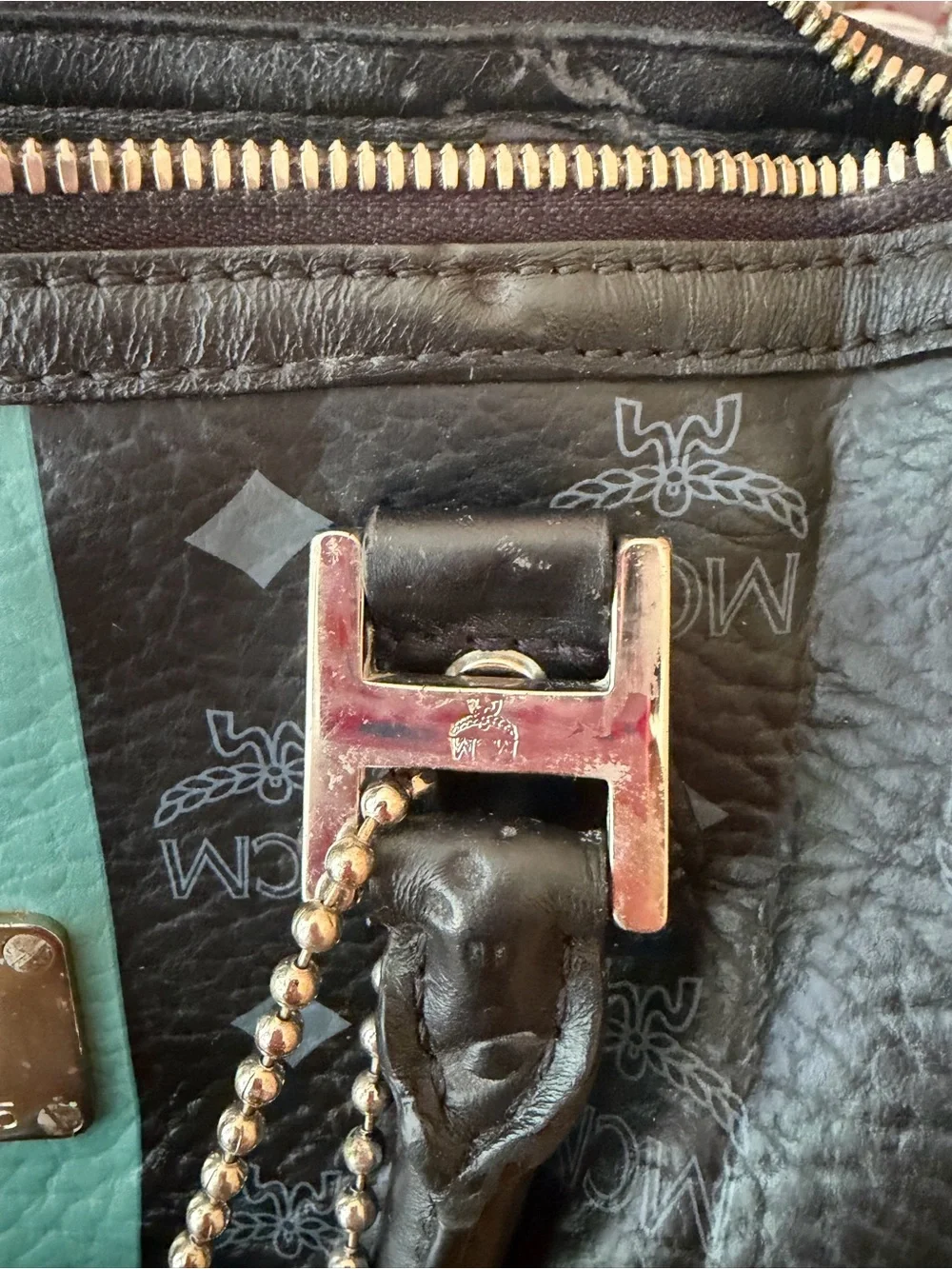 MCM monogram satchel Rare